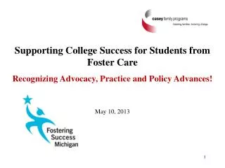 Supporting College Success for Students from Foster Care