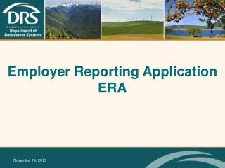 Employer Reporting Application ERA