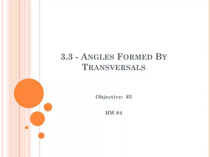 3 3 angles formed by transversals