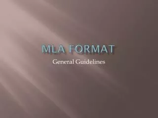 mla format