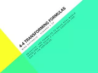 4-4 transforming formulas