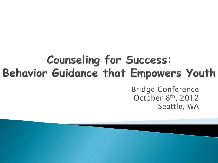 counseling for success behavior guidance that empowers youth