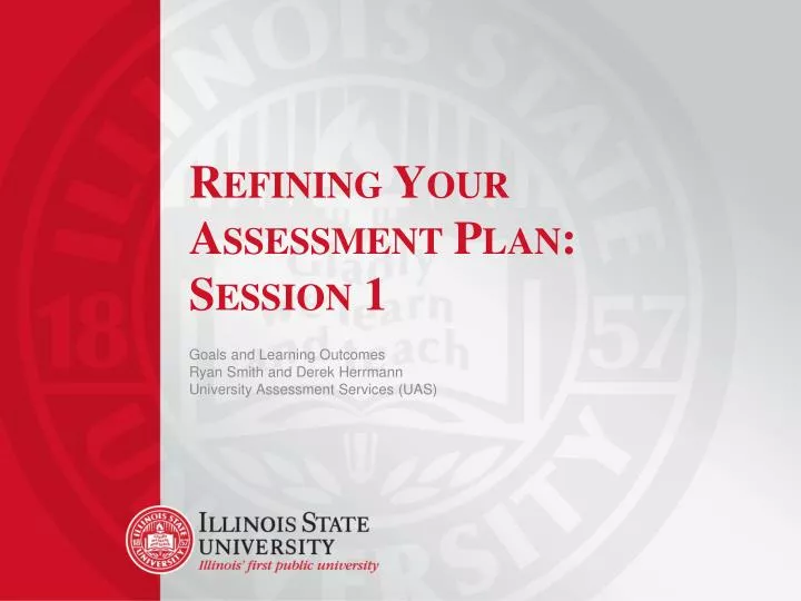refining your assessment plan session 1