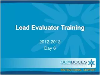 Lead Evaluator Training