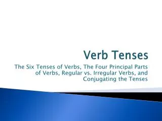 Verb Tenses