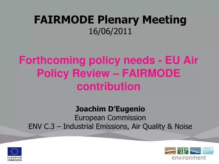 fairmode plenary meeting 16 06 2011