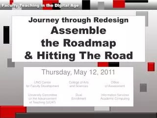 Journey through Redesign Assemble the Roadmap &amp; Hitting The Road