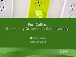 Fort Collins Community Greenhouse Gas Inventory