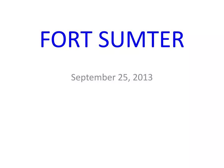 fort sumter