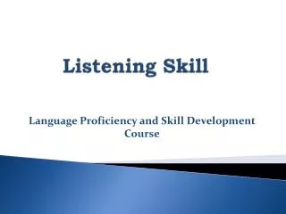 Listening Skill