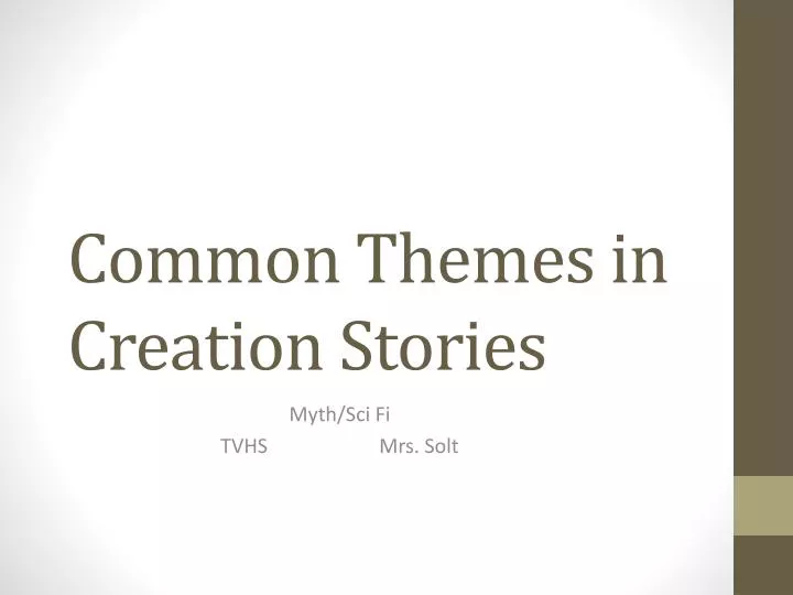 common themes in creation stories