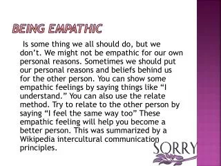 Being Empathic