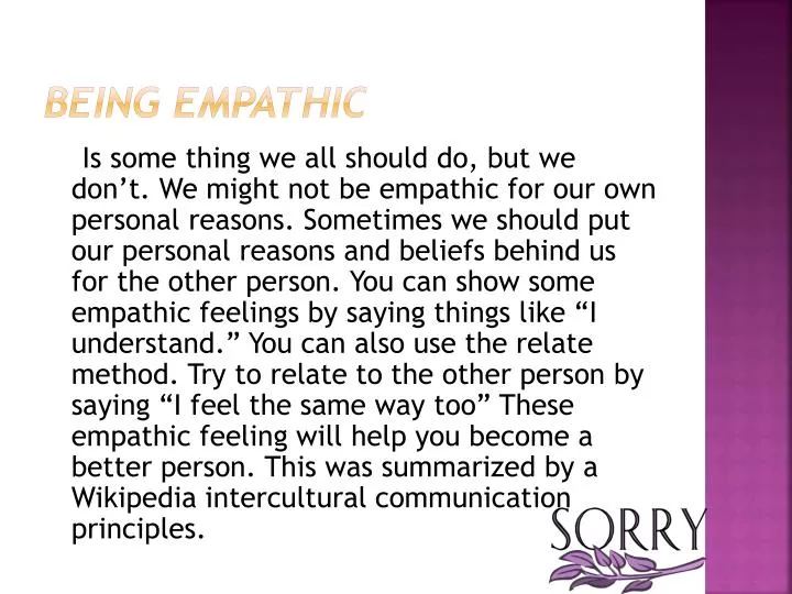 being empathic