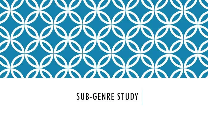 sub genre study
