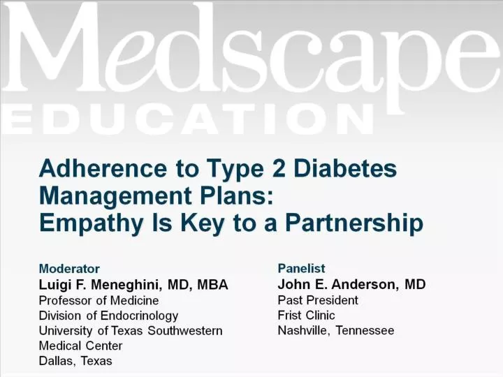 adherence to type 2 diabetes management plans empathy is key to a partnership