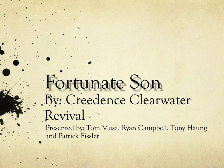 fortunate son by creedence clearwater revival