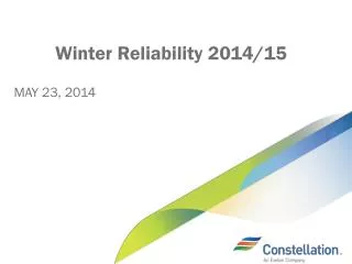 Winter Reliability 2014/15