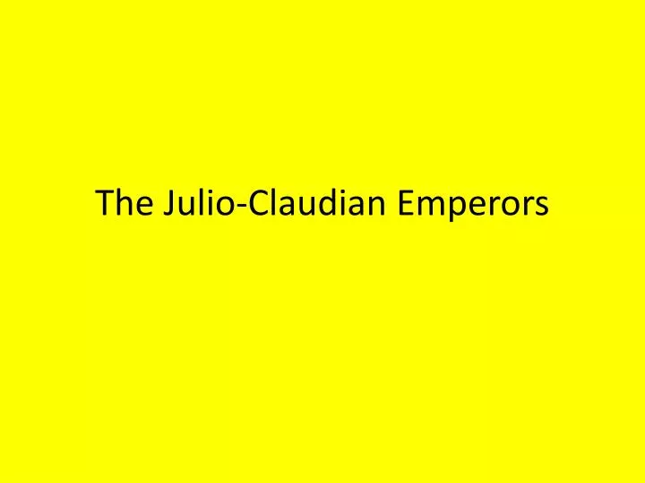 the julio claudian emperors