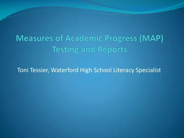 measures of academic progress map testing and reports