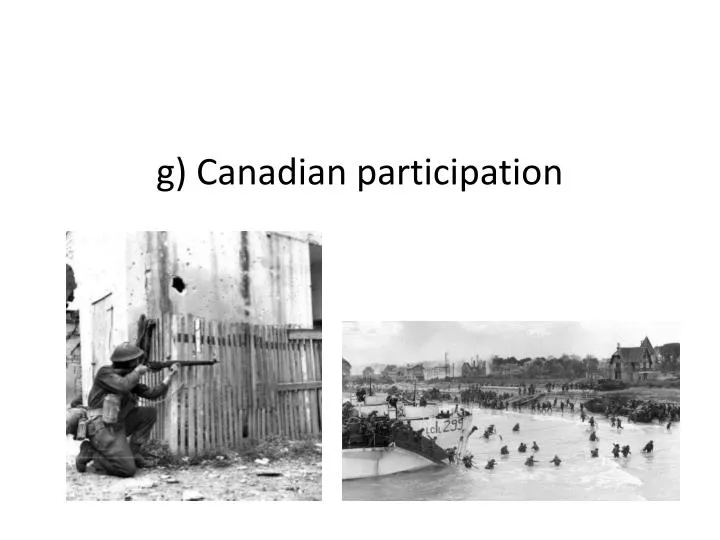 g canadian participation