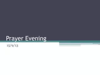Prayer Evening