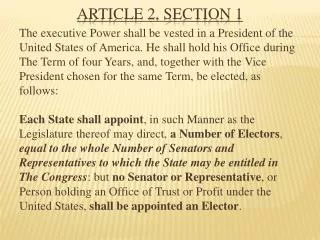 Article 2, Section 1