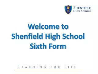 Welcome to Shenfield High School Sixth Form