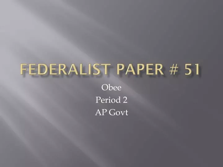 federalist paper 51