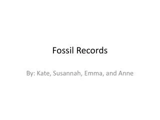 Fossil Records