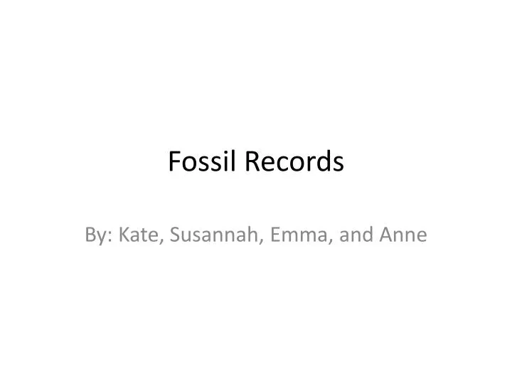 fossil records
