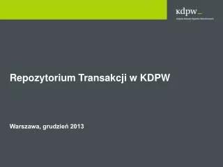 repozytorium transakcji w kdpw