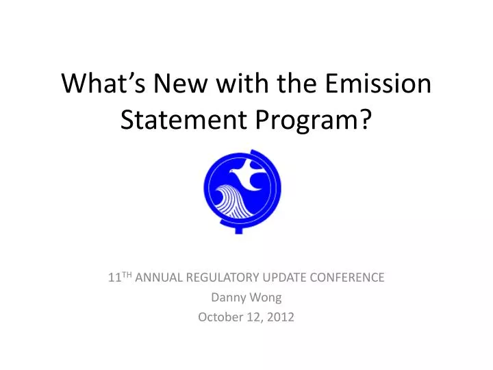 what s new with the emission statement program