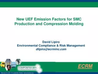 New UEF Emission Factors for SMC Production and Compression Molding