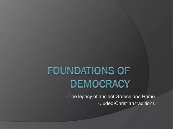 the legacy of ancient greece and rome judeo christian traditions