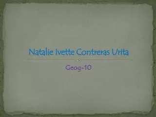 Natalie Ivette Contreras Urita