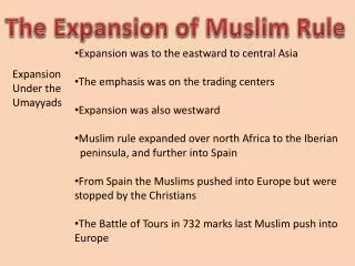 The Expansion of Muslim Rule