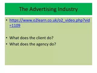 The Advertising Industry