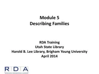 Module 5 Describing Families