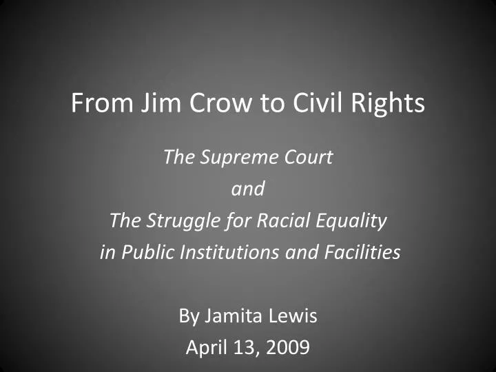 from jim crow to civil rights