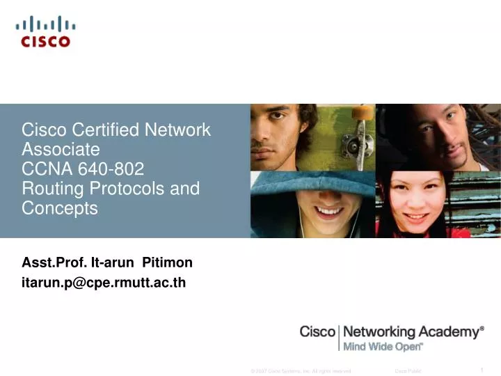 cisco certified network associate ccna 640 802 routing protocols and concepts