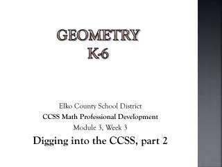 Geometry k-6