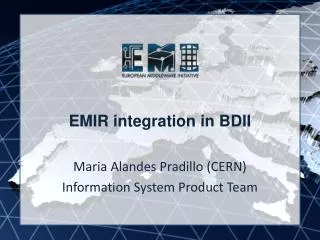EMIR integration in BDII
