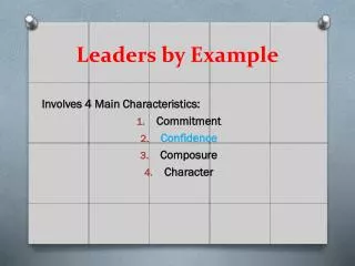 Leaders by Example
