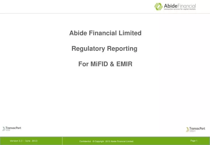 abide financial limited regulatory reporting for mifid emir