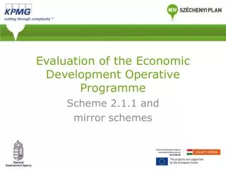 Evaluation of the Economic Development Operative Programme