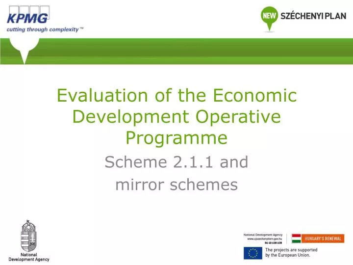 evaluation of the economic development operative programme