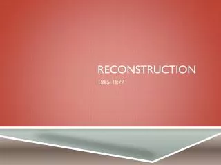 Reconstruction