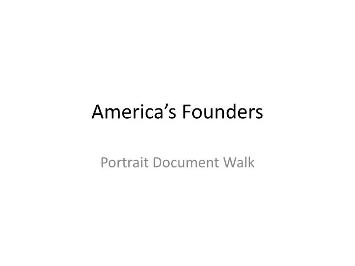 america s founders