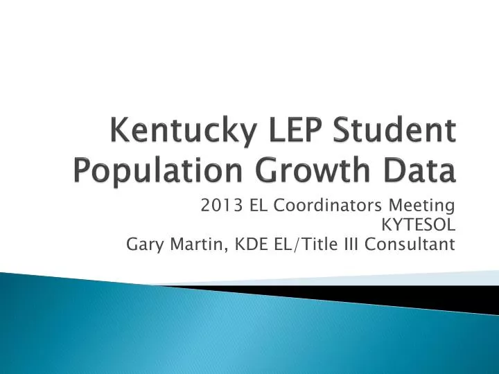 kentucky lep student population growth data