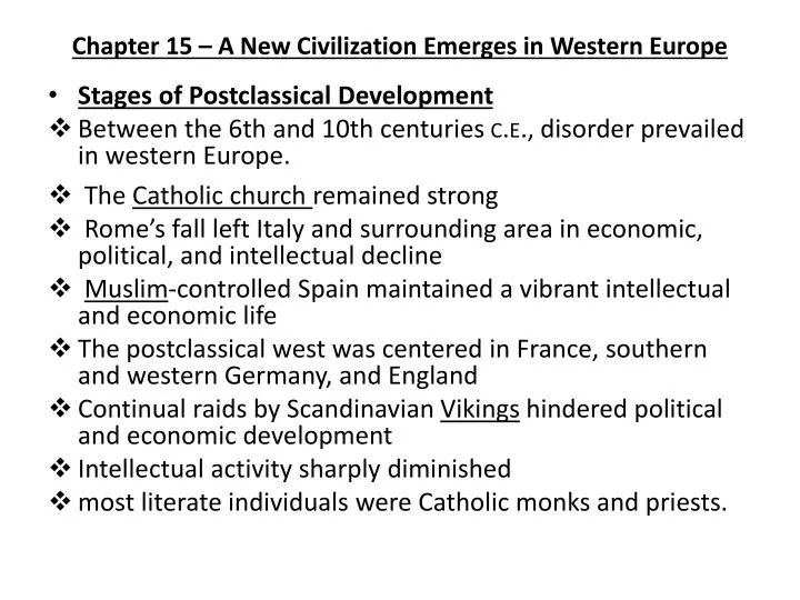 chapter 15 a new civilization emerges in western europe